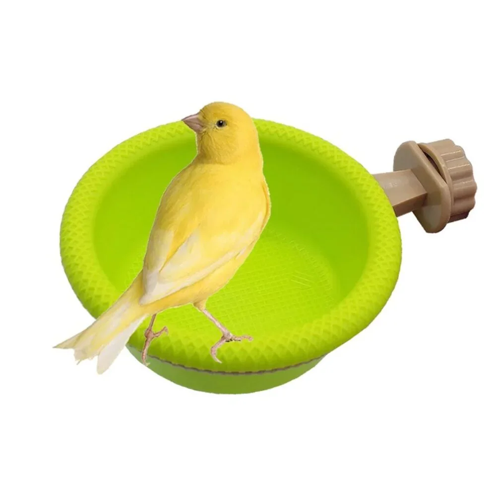Multi-Function Caged Bird Bath Bird Cage Parrot Supplies Bathing Tub for Canary